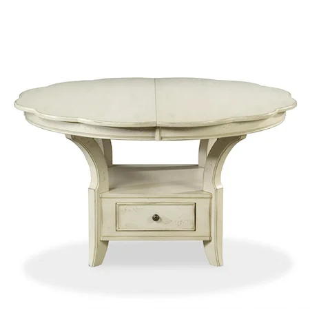 Round Convertible Butterfly Leaf Dining Table